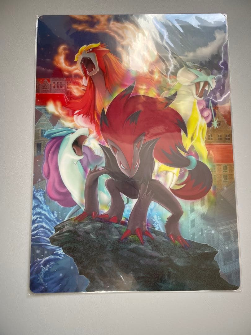 未開封　ポケモン　ゾロアーク　下敷き　エンテイ　ライコウ　スイクン