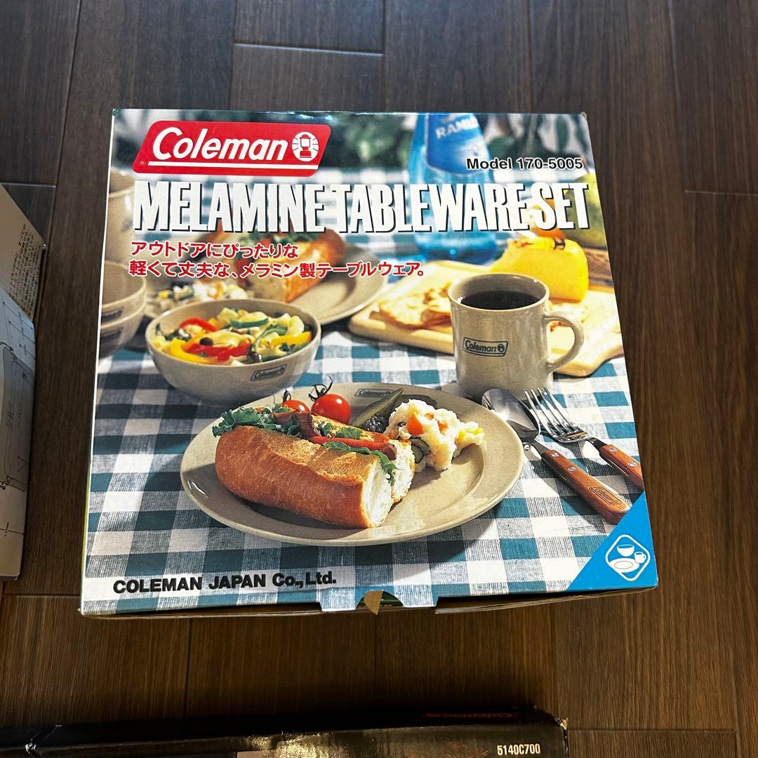Coleman メラミンテーブル　クックウェアセット 鉄板