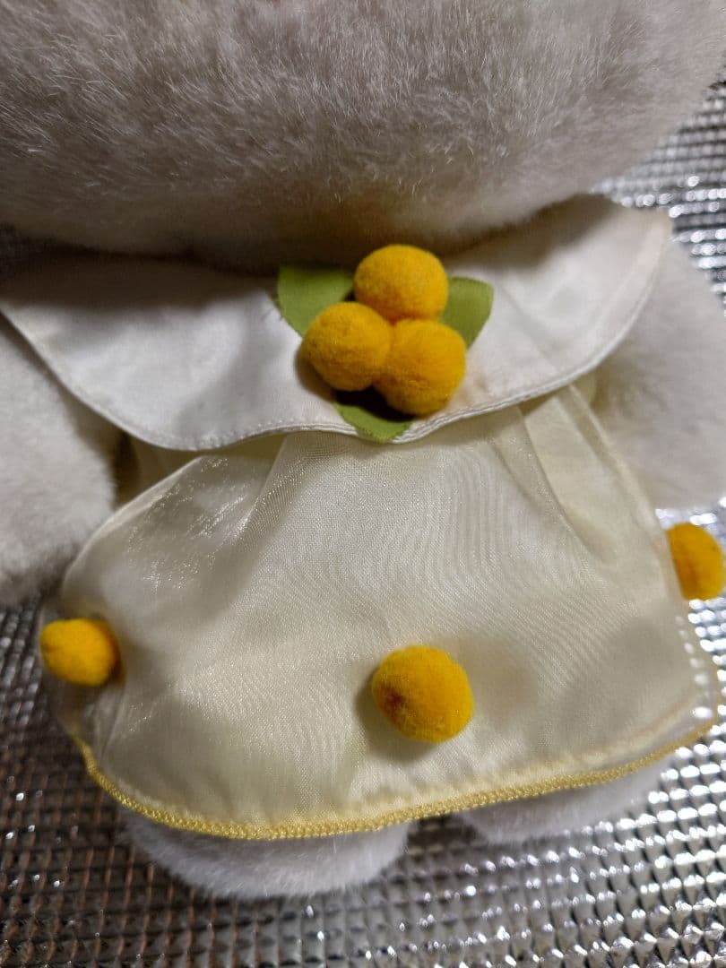 希少 平成レトロ 2000年 キティー ぬいぐるみ ドレス 花 Lサイズ