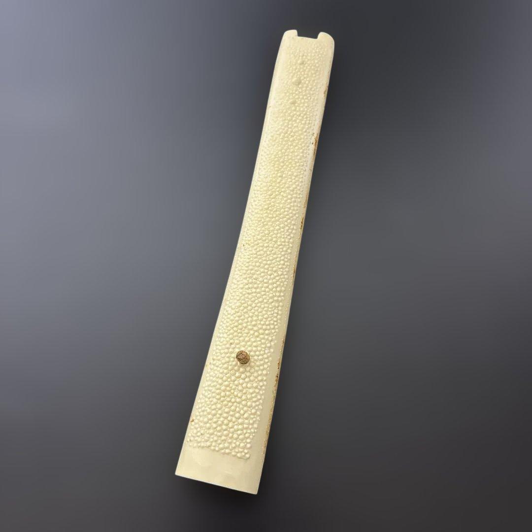 希少　刀装具部品　鮫皮￼貼り　内装材　日本刀　あつらえ部材