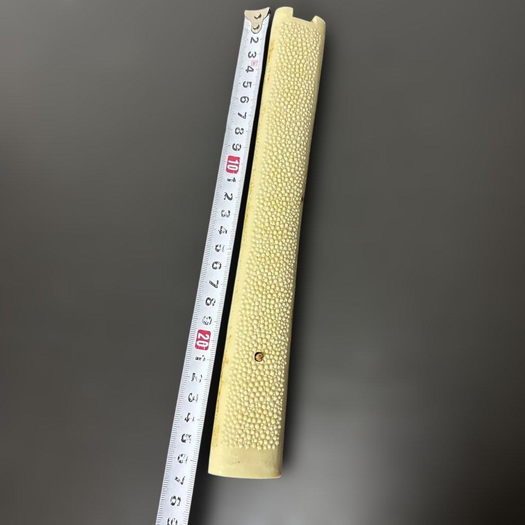 希少　刀装具部品　鮫皮￼貼り　内装材　日本刀　あつらえ部材