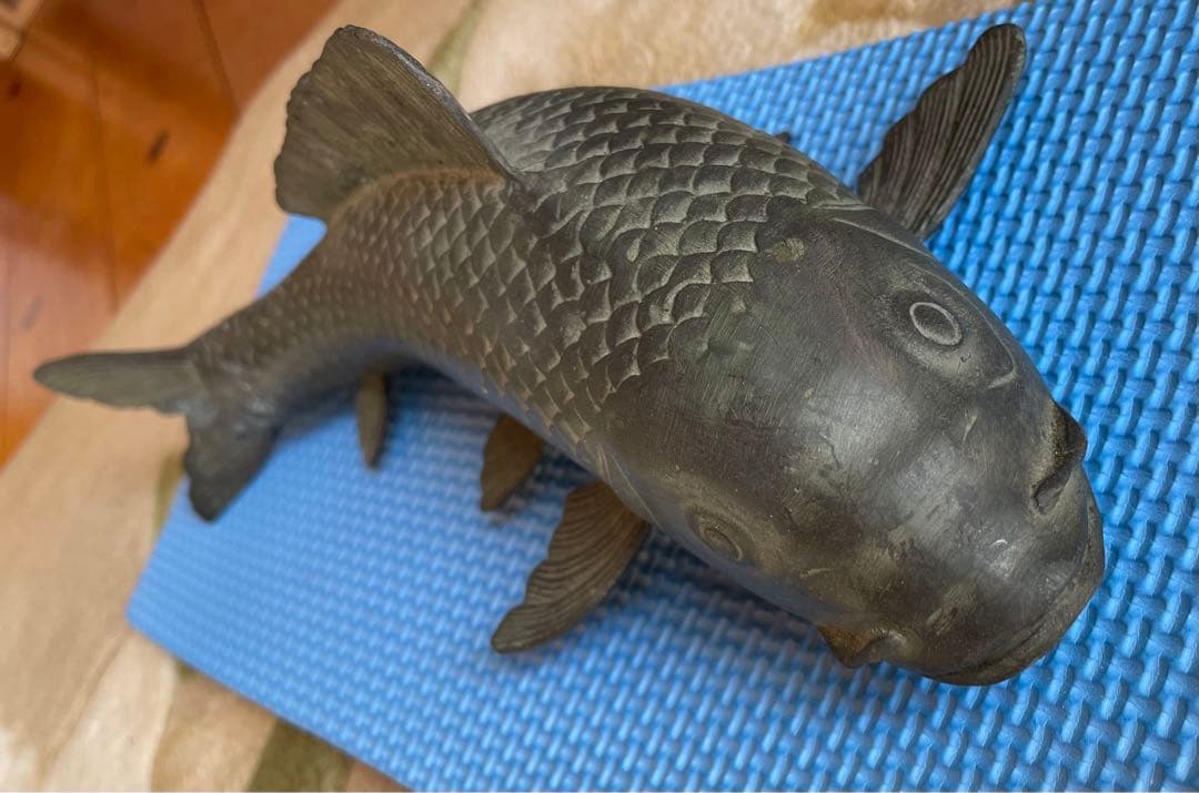 鯉の置物 銅製 旧家蔵出 江戸？〜明治頃
