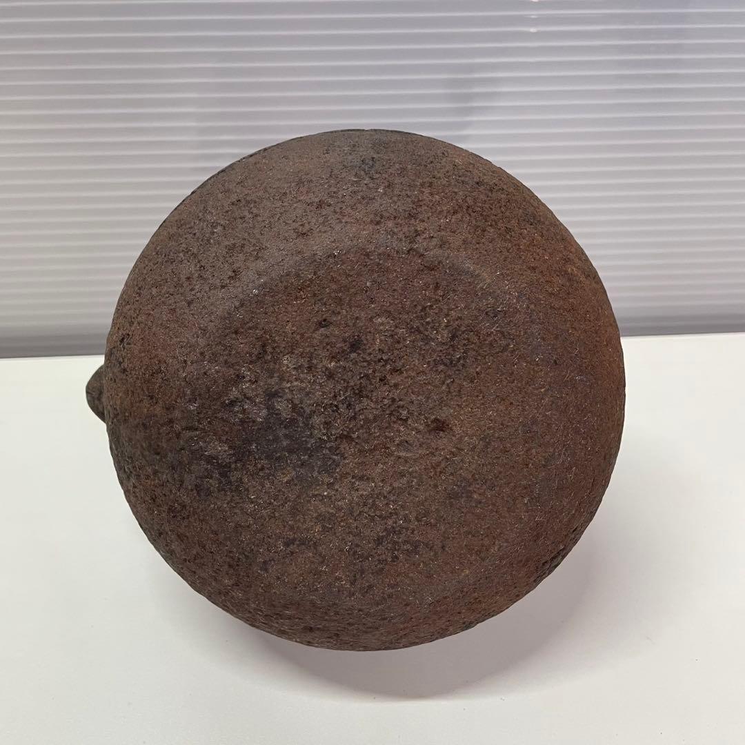 鉄瓶 龍文堂造 古銭模様 錆あり 現状品 ジャンク扱い