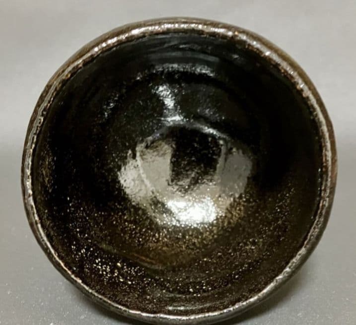 十一代　 慶入　黒筒茶碗　楽吉左衛門
