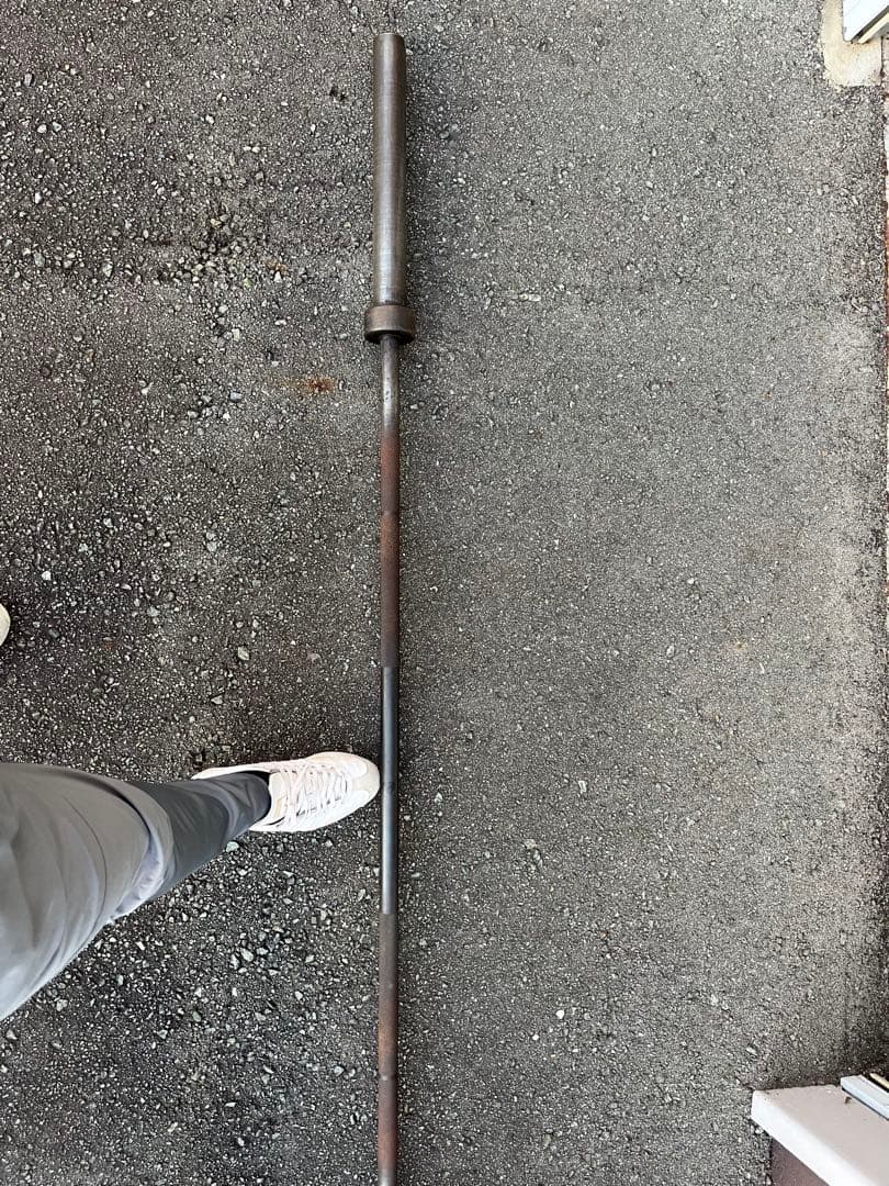 オリンピックシャフト　スチール製バーベルシャフト 約220cm