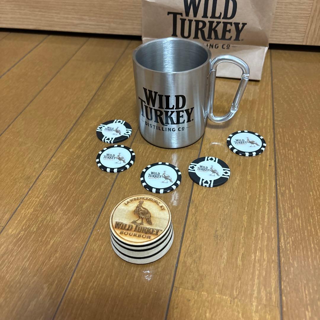 希少　WILD TURKEY カラビナ　マグカップ　チップ5枚　おまけ