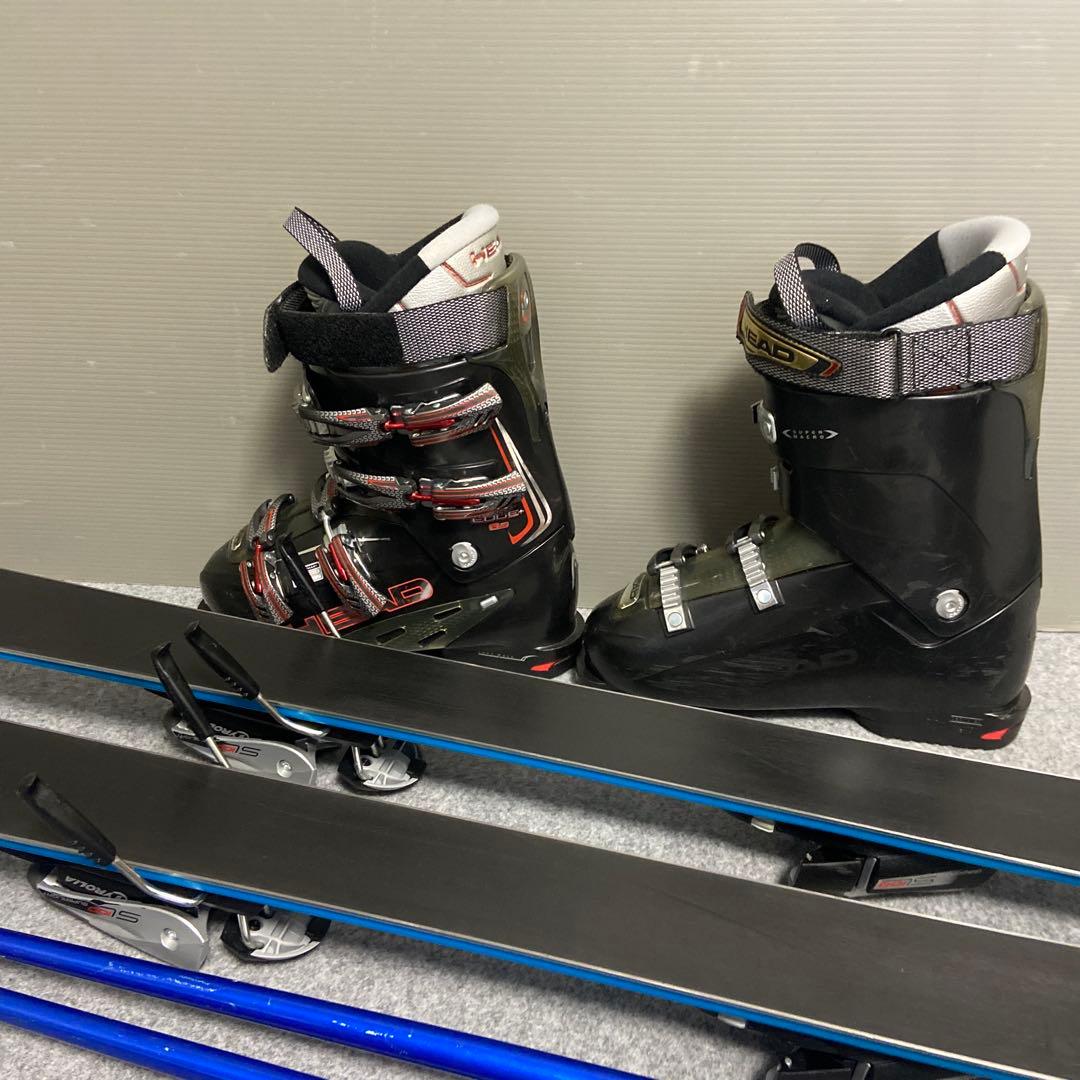 ★メンテナンス済　大人スキーセット　板163cm ブーツ27cm