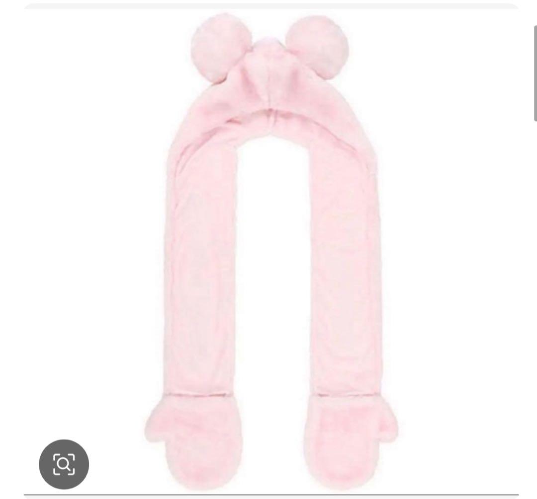 ディズニー マフラー 手袋 ミッキー ピンク マフラーキャップ