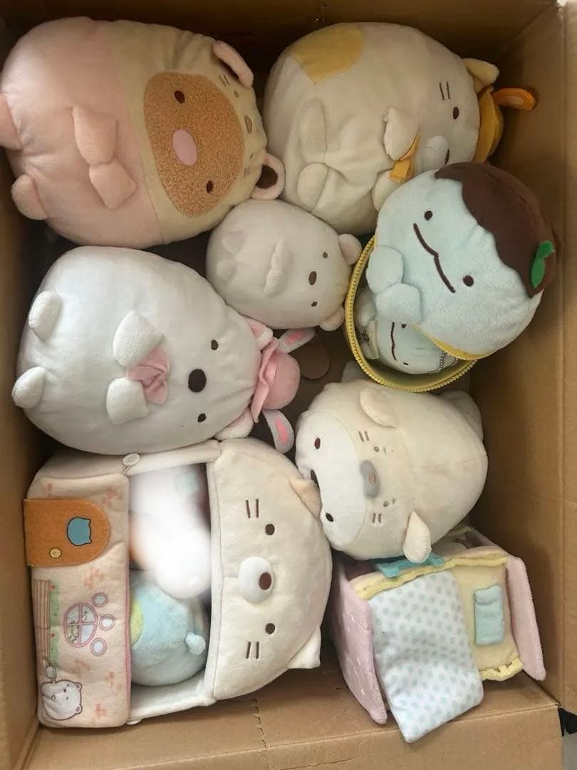 すみっコぐらし　ぬいぐるみセット　ねこハウス　11点セット　しろくま　とかげ