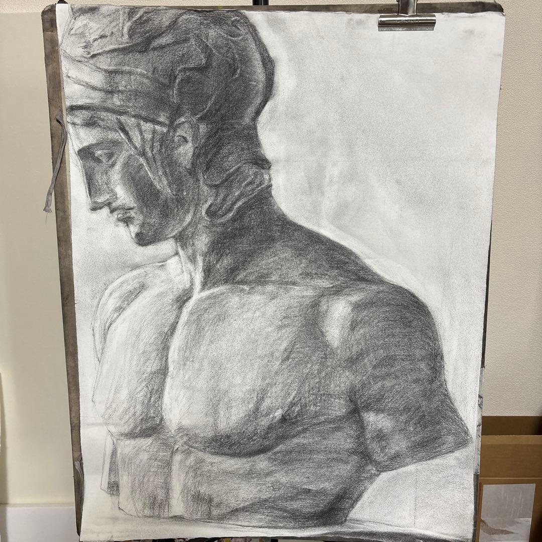 マルス 石膏 素描 デッサン 木炭画