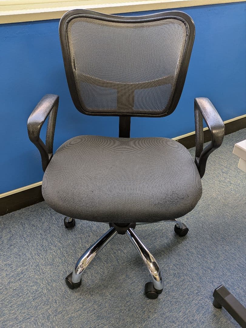 【愛知引取り限定】スチールデスク&引き出し&椅子セット