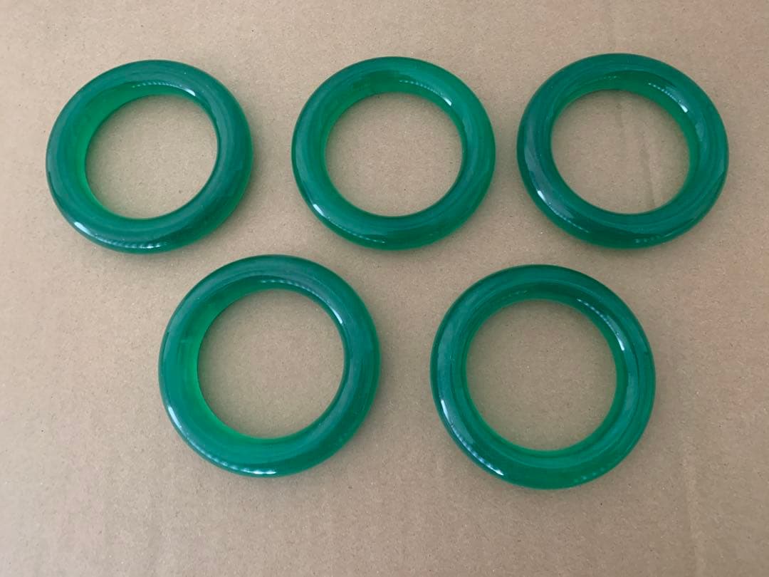 中国 時代物 天然石 腕輪 5点 古置物 古擺件 中国古美術 古美味 翡翠？