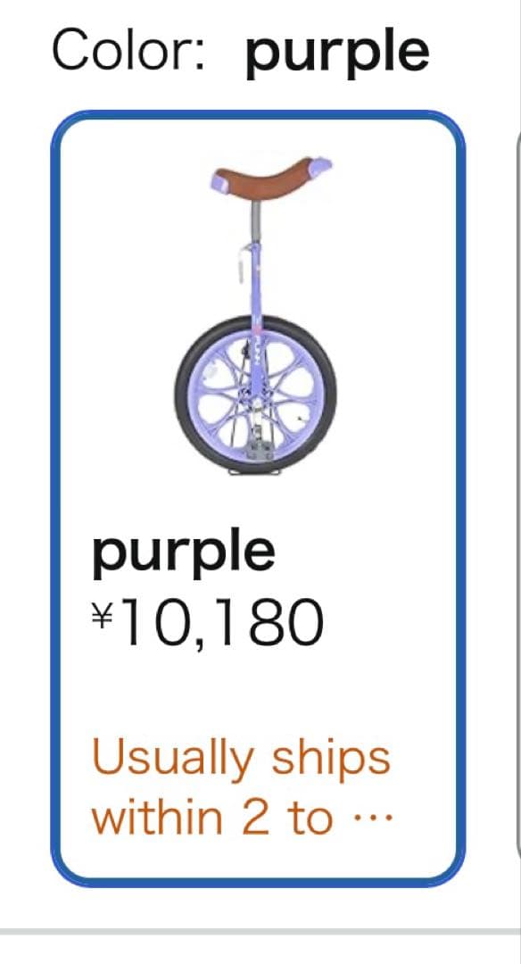 FUNN 18インチ 一輪車 パープル