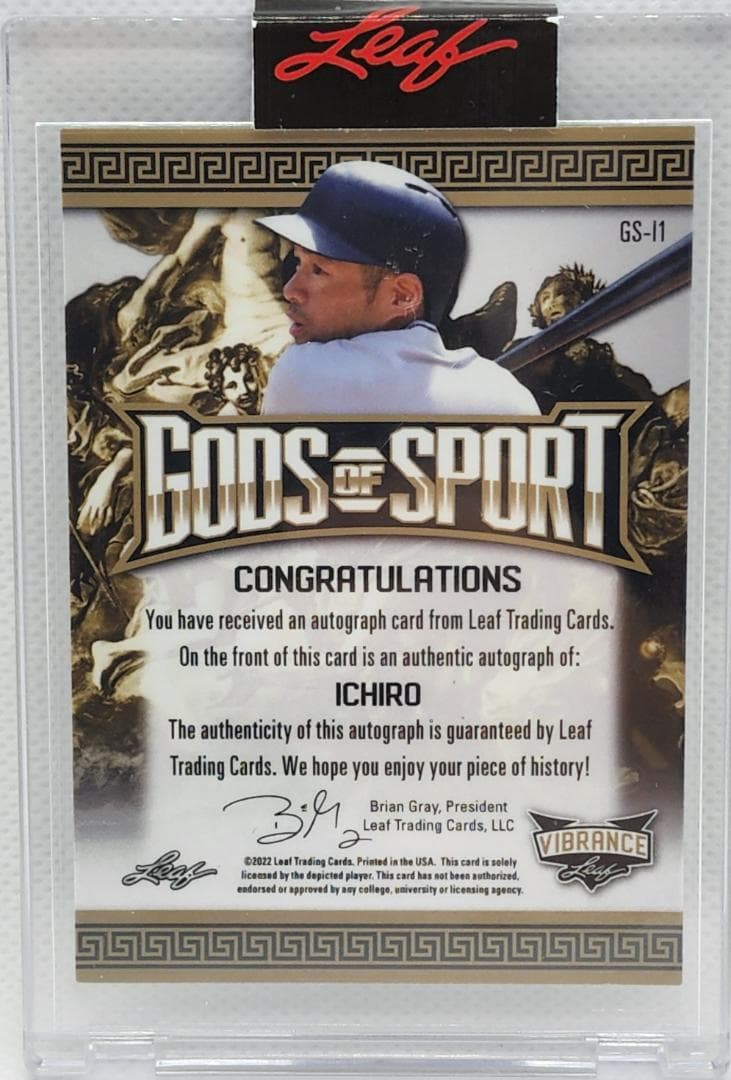 MLB☆イチロー 22 Leaf Vibrance 直筆サインカード