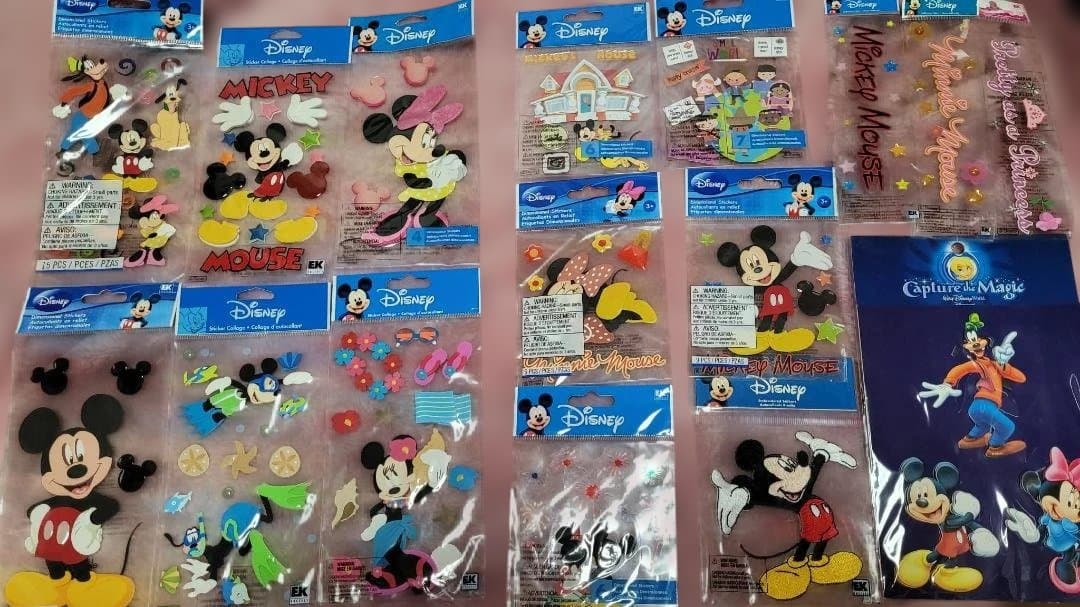 アメリカ立体シール・ミッキー・ミニー・it's a small world色々