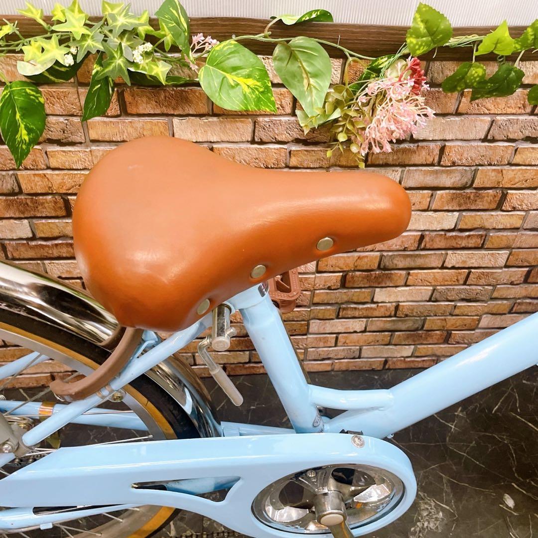 引き取り価格【14】子供用自転車 子供車 水色 22インチ 変速付き