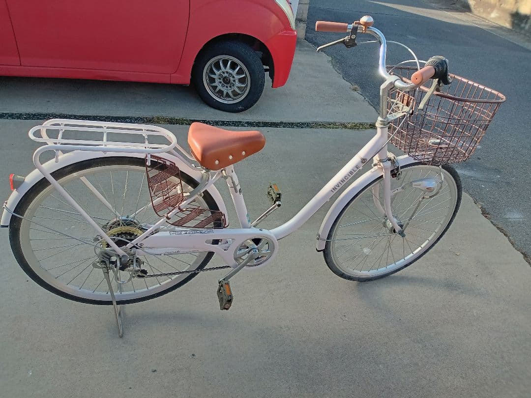 美品　ノーパンクタイヤ自転車　ママチャリ26インチ群馬埼玉栃木