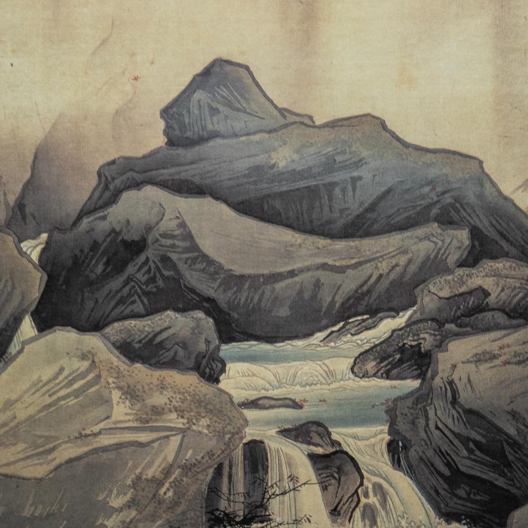 掛軸-1180　川合玉堂　日光裏見瀧　玉堂美術館監修　複製画