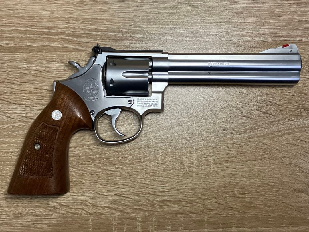 MGC S&W M686 6インチ モデルガン 木製グリップ付き