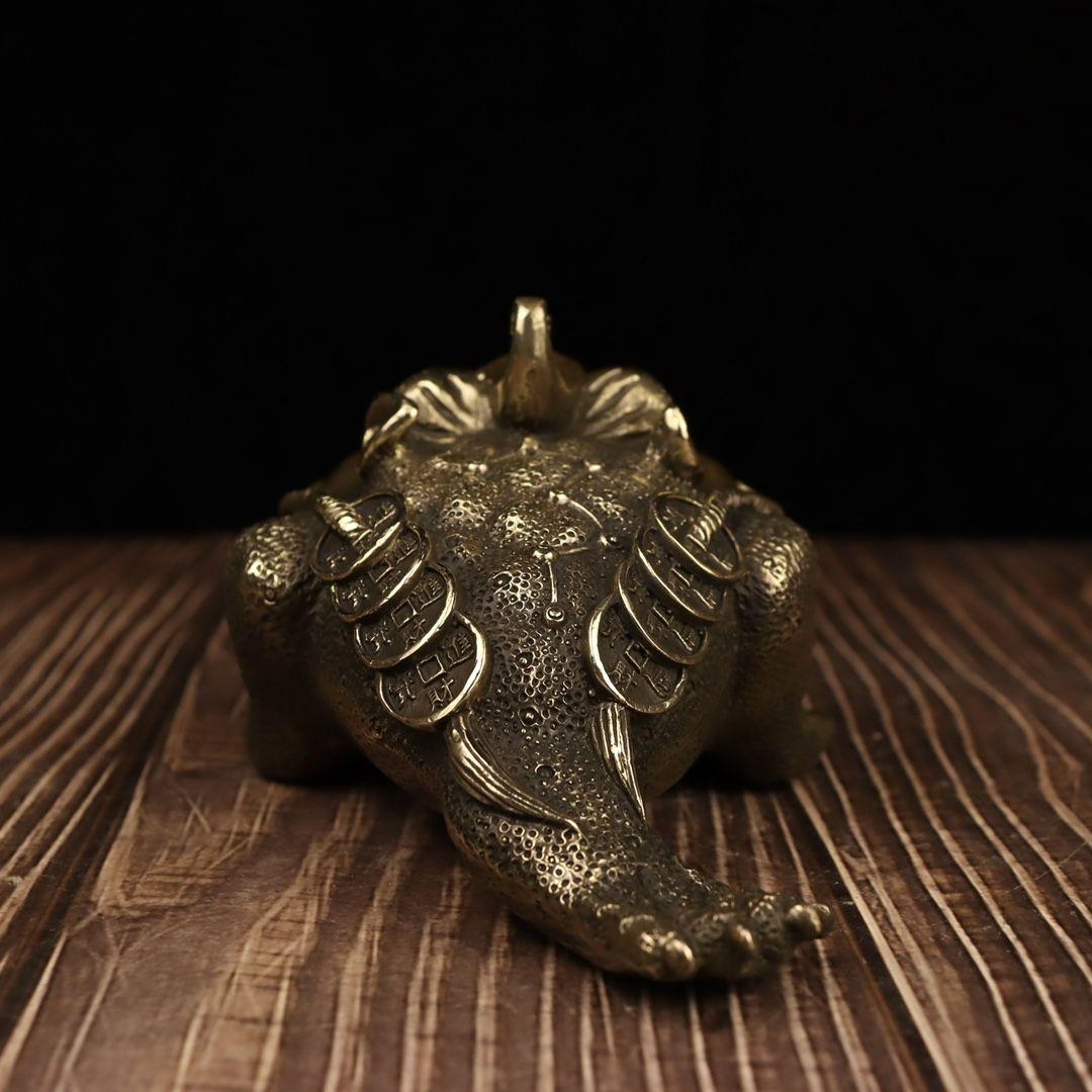 招財進宝 三足金蟾 鎮宅 辟邪 開運 風水 工芸品 美術品 置物