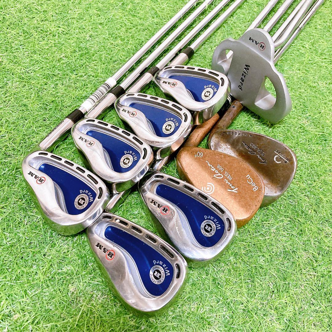 H8.初心者オススメ　ゴルフクラブ　メンズセット　右利き　14本　スタンド式