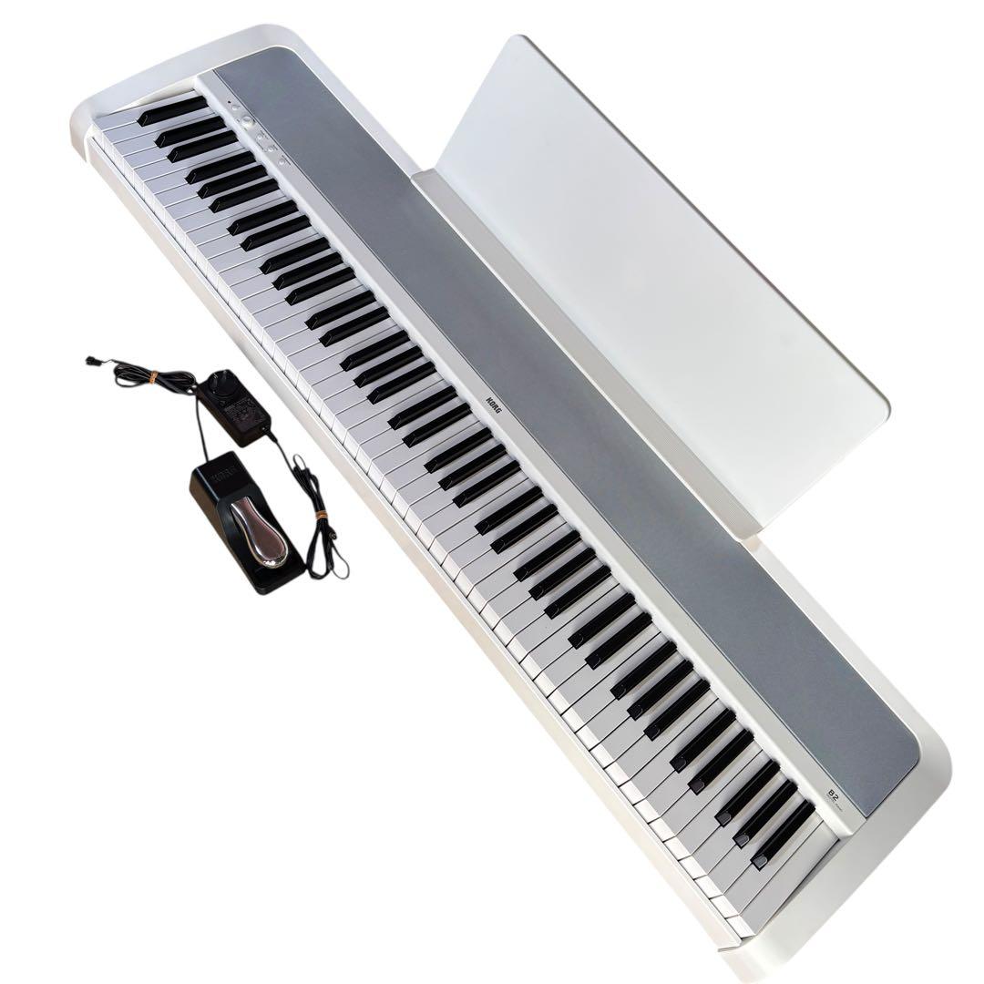 ペダル付 KORG B2 ホワイト 88鍵 NH鍵盤 12サウンド
