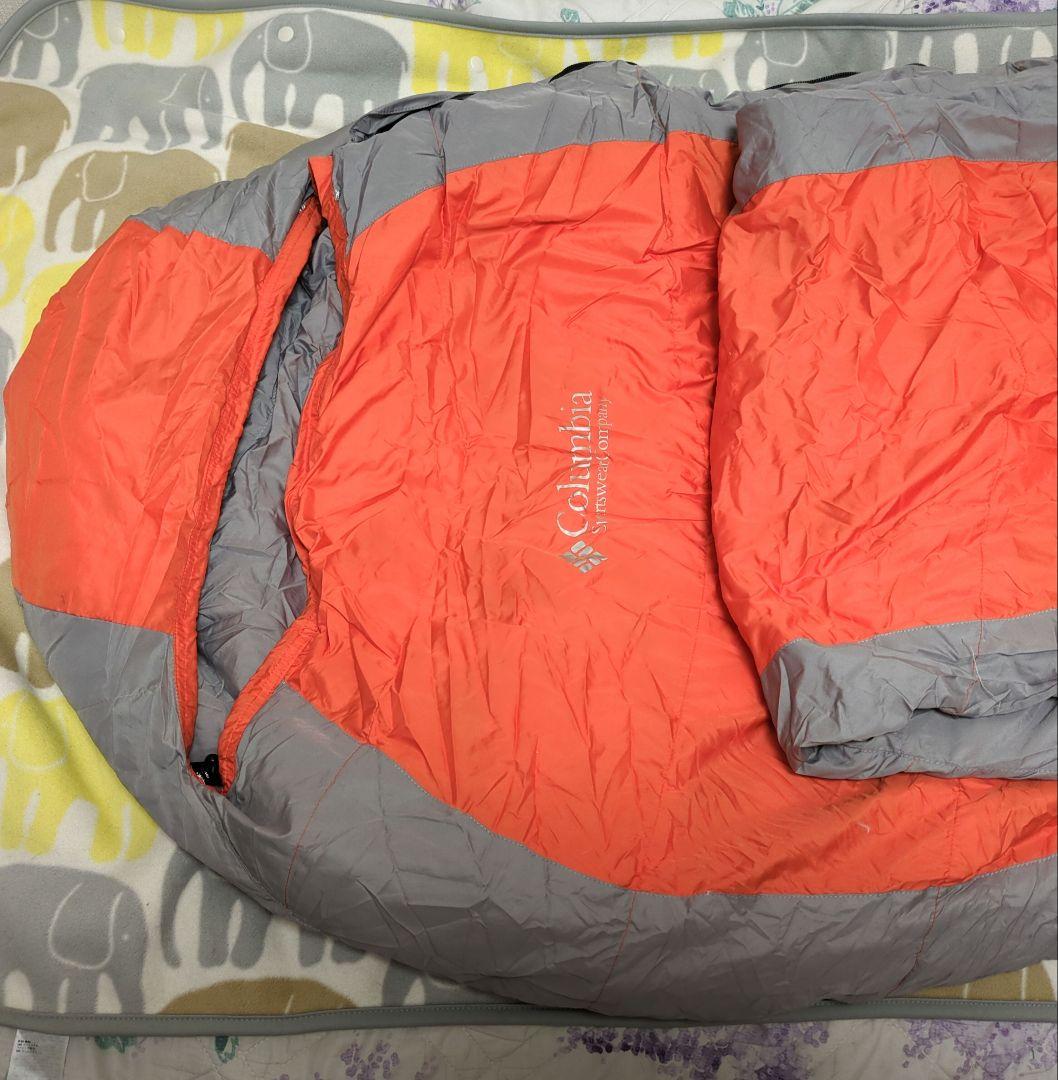 Columbia LIGHT PEAK 寝袋 1.2kg　ダックダウン