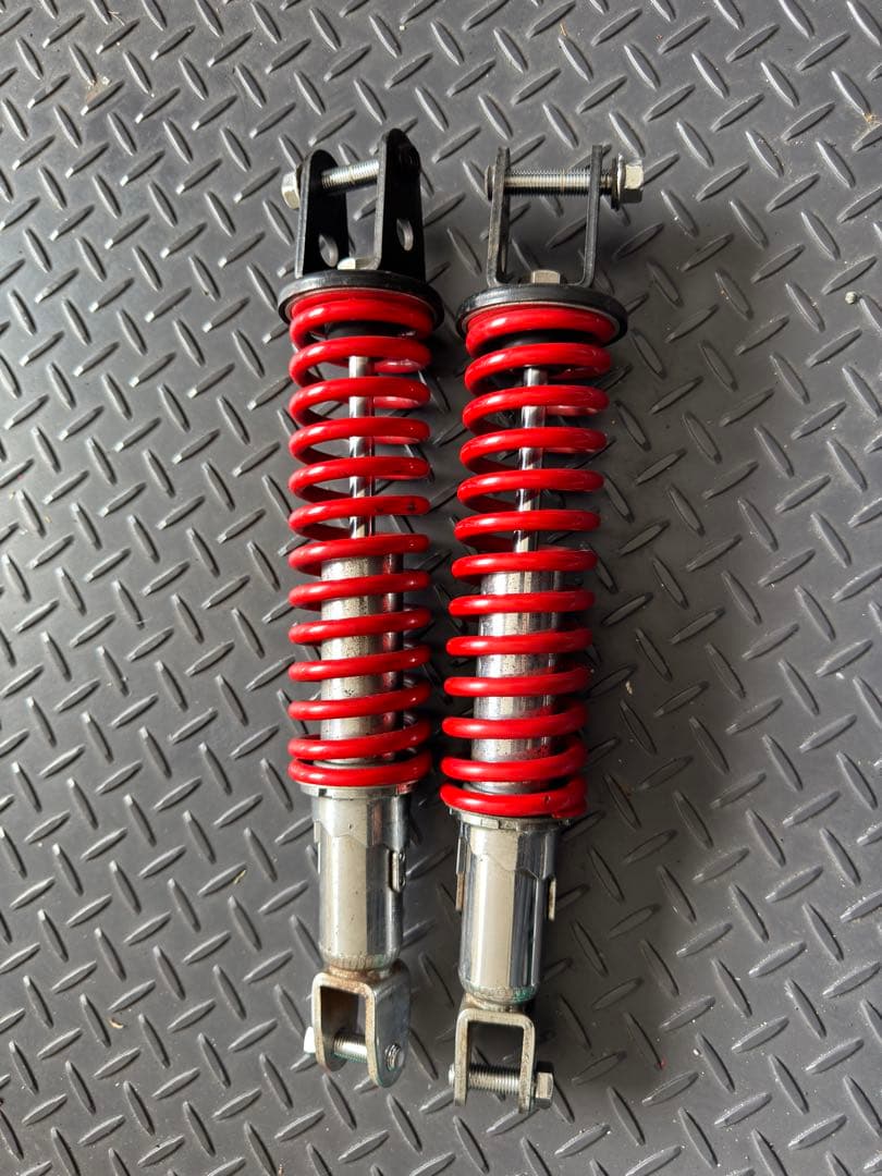 バブ、CB400T.N リアサスペンション 赤スプリング 2個セット