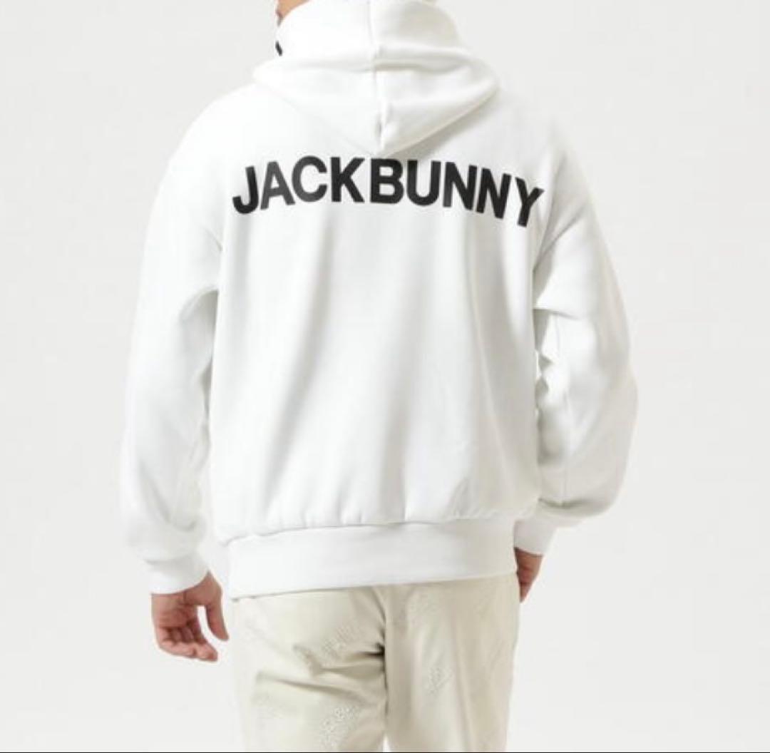 新品 パーリーゲイツ ジャックバニー KARUISHI フーディ(5)L/白