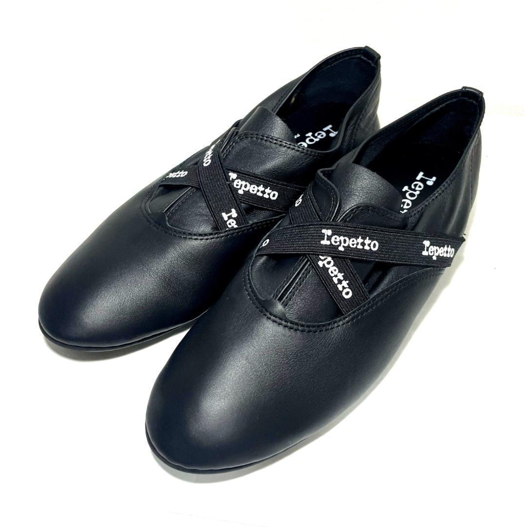 激レア 新品 repetto レペット 37 JOAO ロゴクロスベルトシューズ