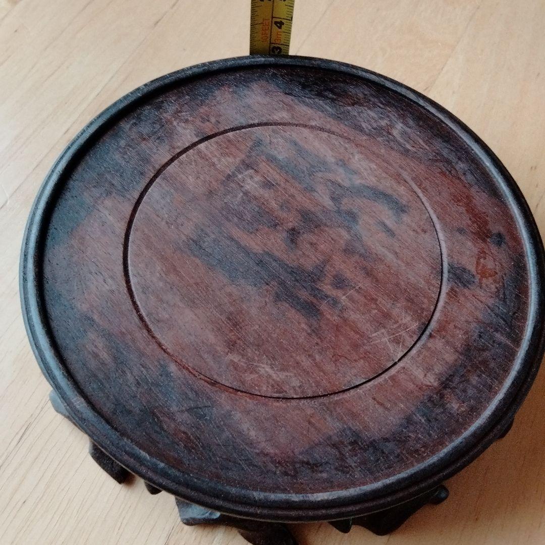 中国骨董陶磁器を乗せる安定した鑑賞台、台座最高級天然紫壇細工精製高級感のあるもの