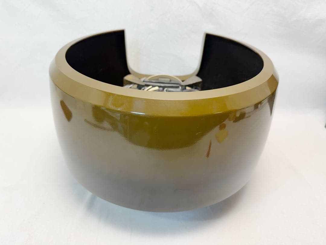 ほぼ未使用 茶道具 野々田製面取風炉 古銅色 軽合金電熱器 敷板 2点セット