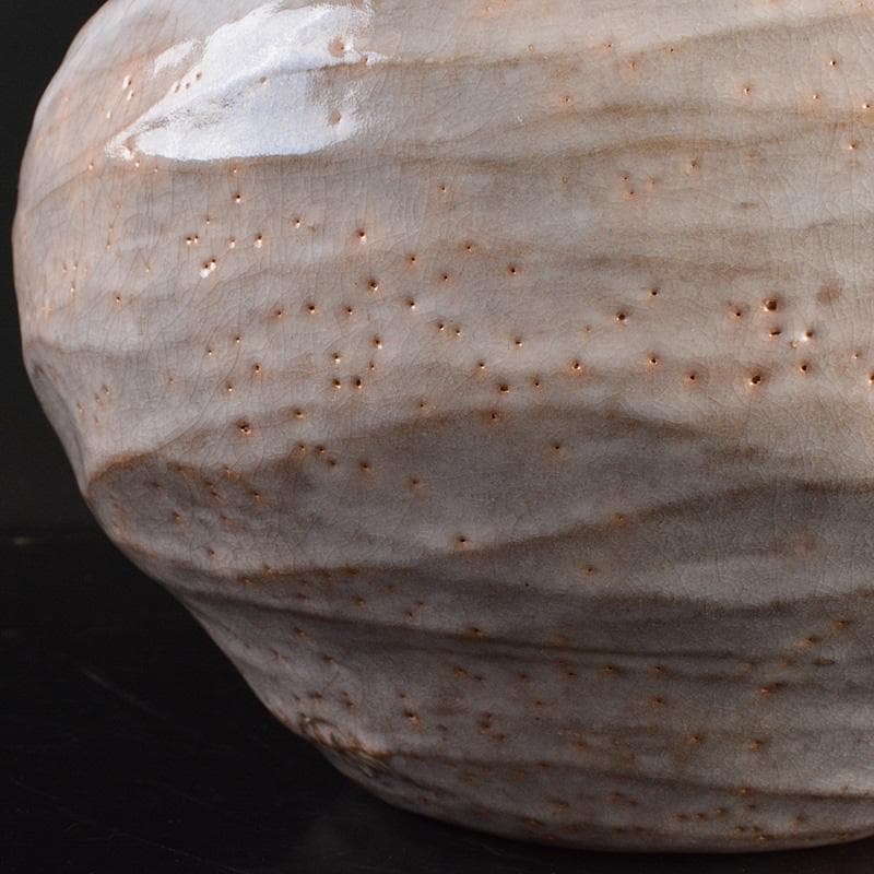 茶道具　印南窯　井上方竹造　瓢箪　水指　共布　堀内宗完極め箱　M R6801