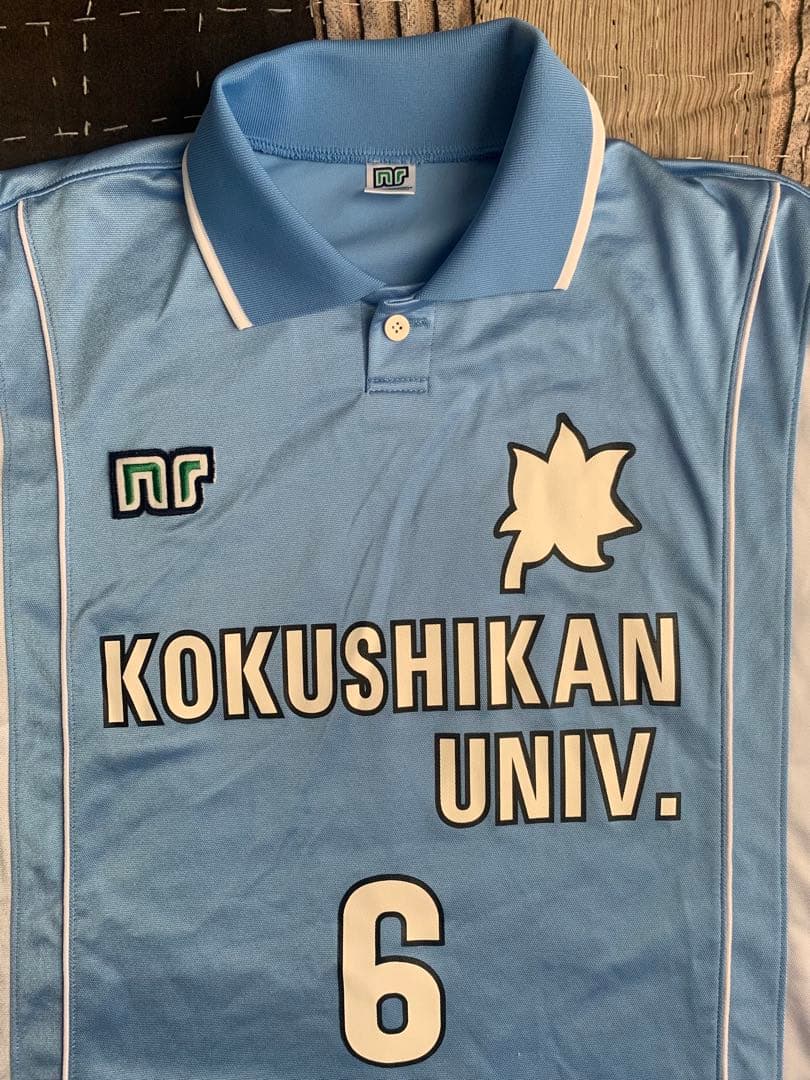 未使用 90s NR 国士舘大学 サッカー部 長袖 ユニフォーム ゲームシャツ