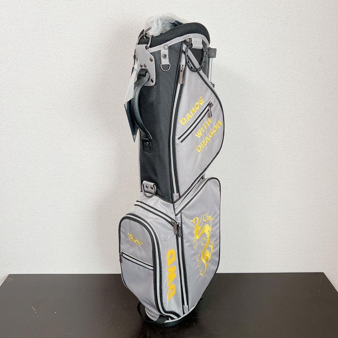 新品 ダンスウィズドラゴン キャディバッグ 7型 2.3kgシルバー スタンド式