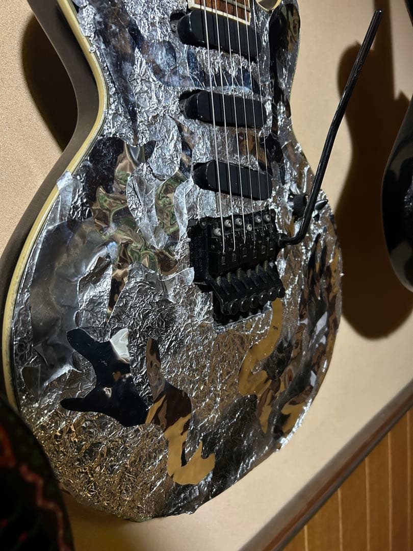 エレキギター シルバー カモフラージュ 6弦