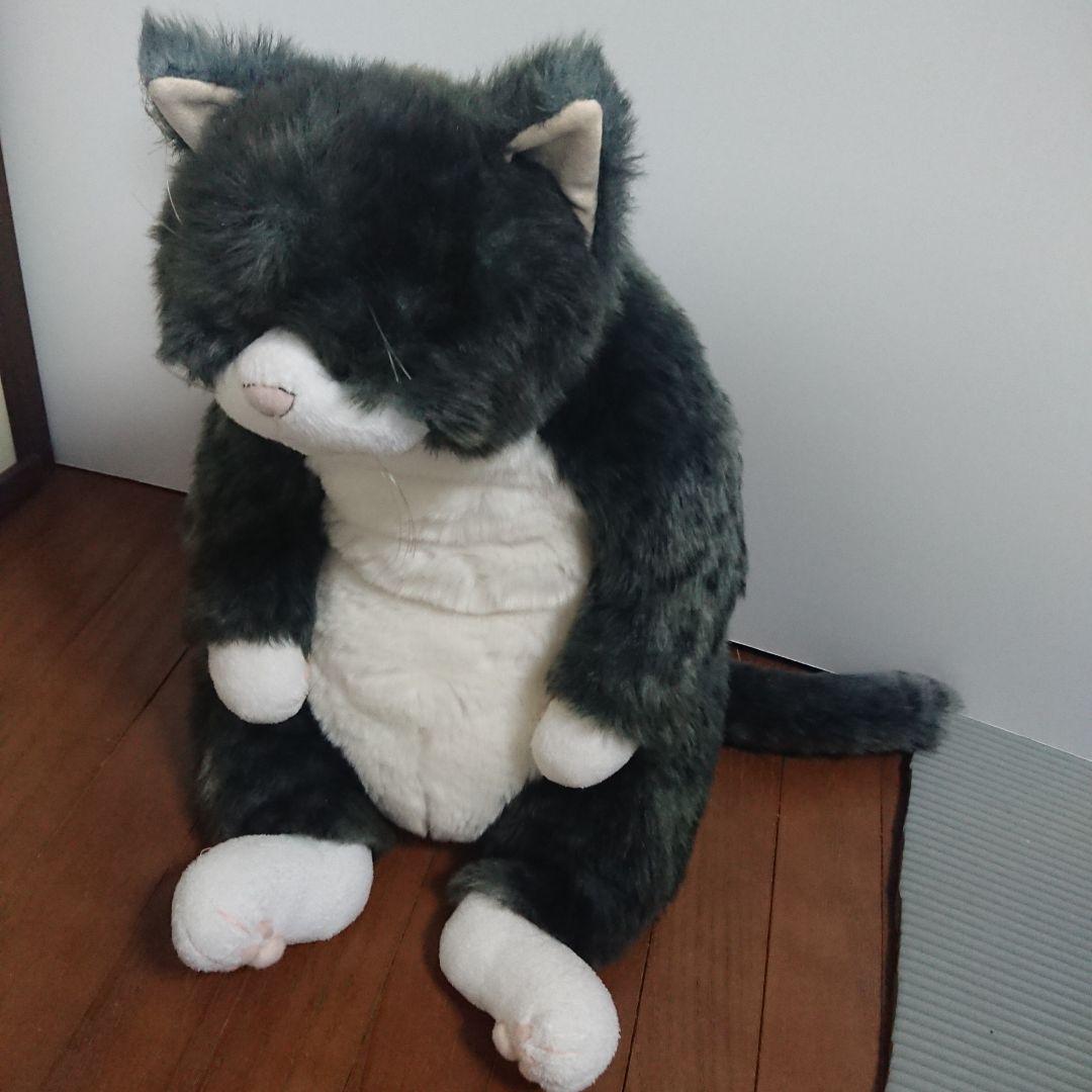 カドリーcuddly　猫型ぬいぐるみ グレーとホワイト