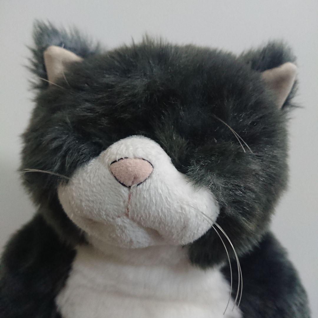 カドリーcuddly　猫型ぬいぐるみ グレーとホワイト