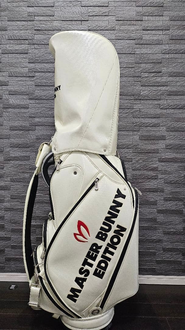 MASTER BUNNY EDITION キャディバッグ ホワイト エナメル