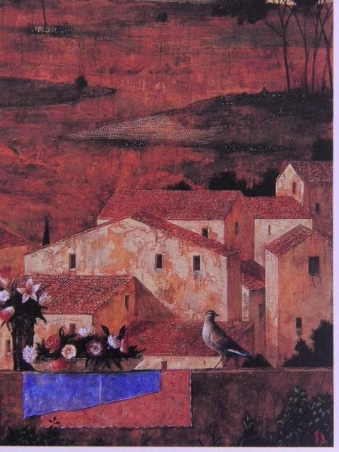 吉岡正人、【光降る地まで】、希少な額装用画集より、新品額装付、状態良好