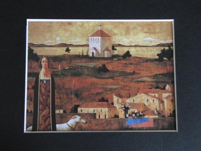 吉岡正人、【光降る地まで】、希少な額装用画集より、新品額装付、状態良好