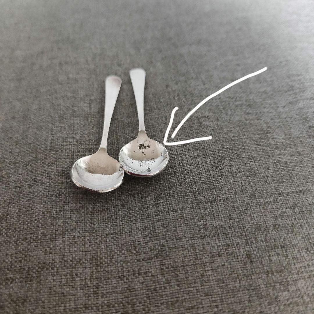 シルバープレート　調味料スタンド　ソルト&ペッパー　塩コショウ入れ　スプーン付