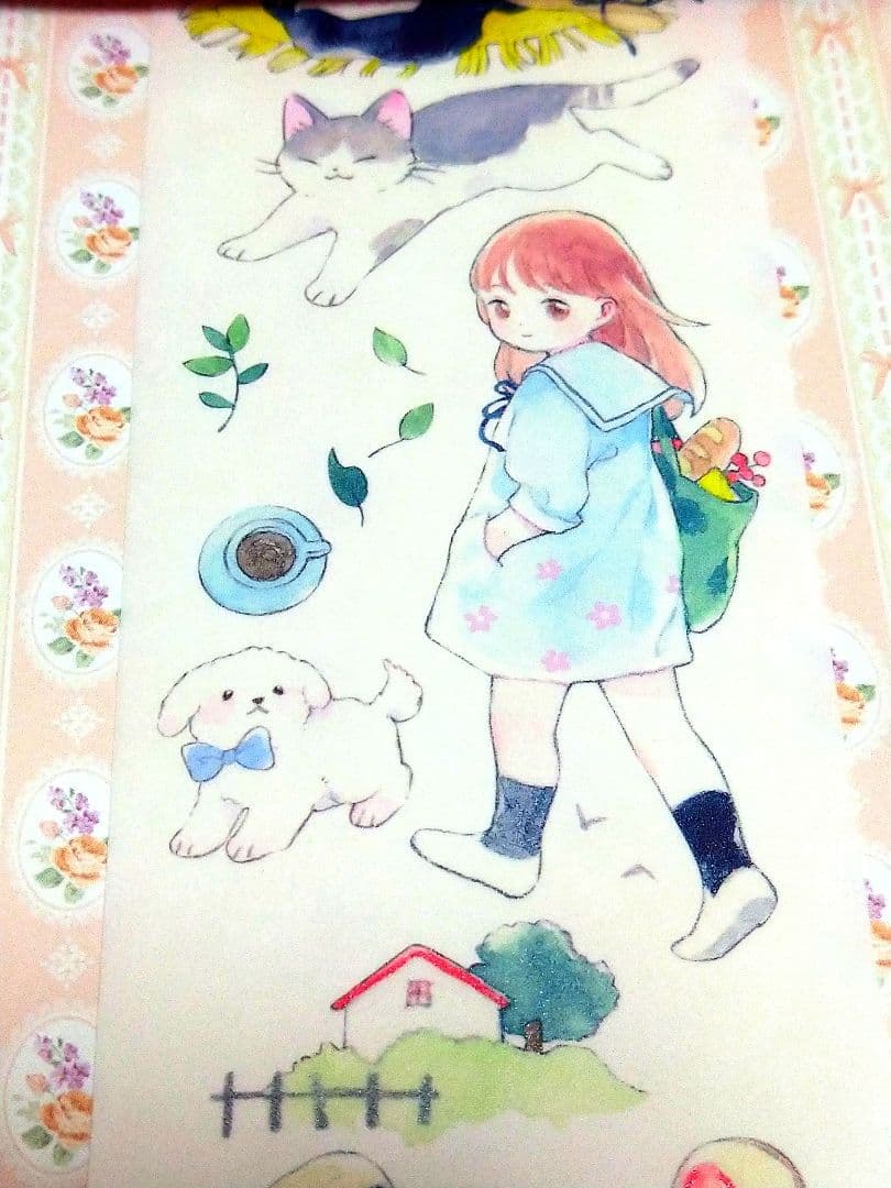 SALE✩のこり１✩W10＃森游会(和紙)幸目切り売り海外人物マステ女の子