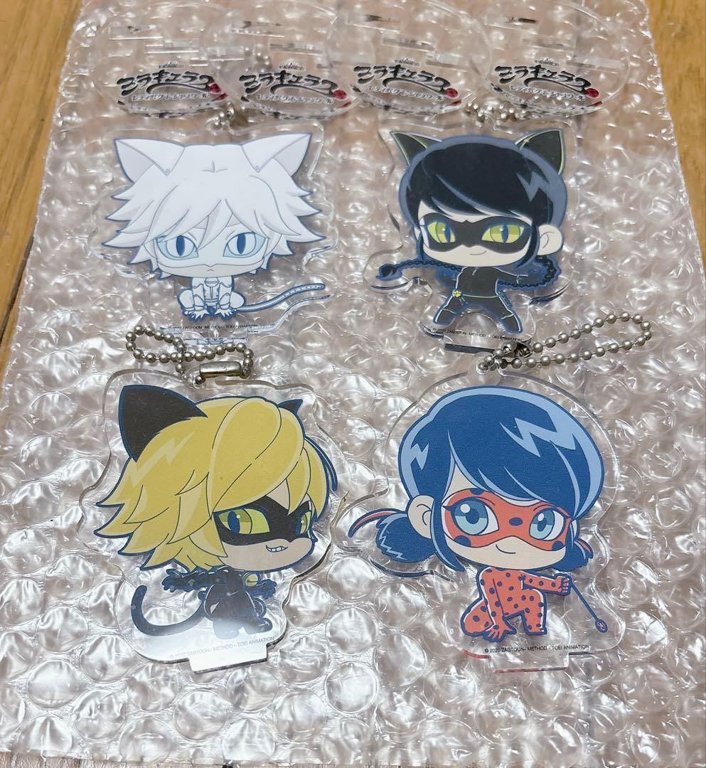 ミラキュラス レディバグ＆シャノワール　きゃらドリ アクリルスタンド 4点セット