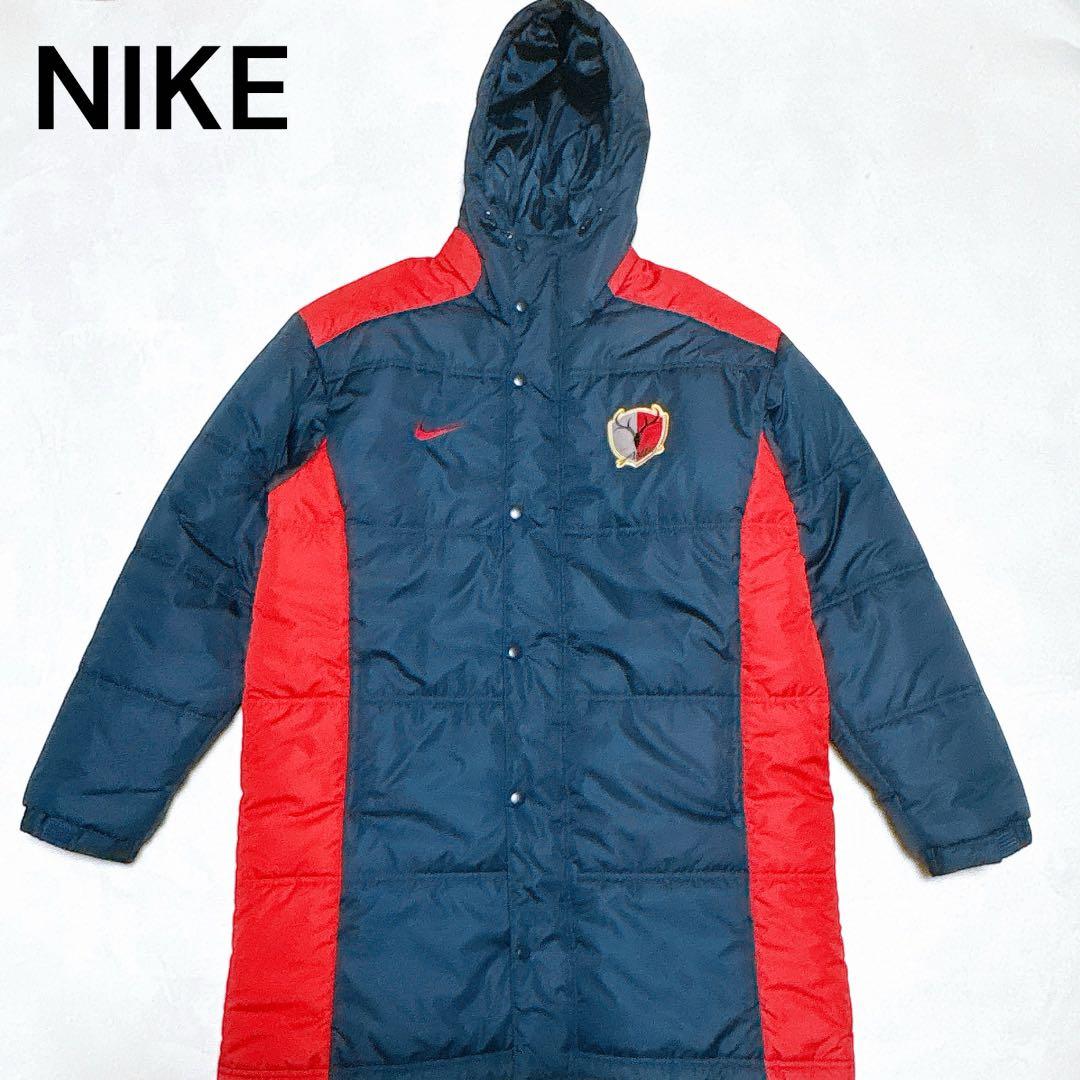 NIKE ベンチコート XL 支給品 可能性あり ネイビー×レッド 非売品 鹿島