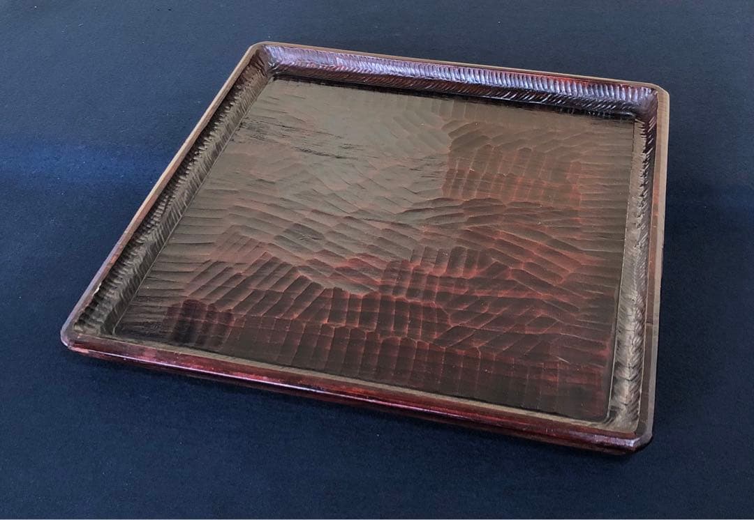 《R》伝統工芸 讃岐彫 四方膳5客 会席膳 讃岐盆 刳抜 260120き5