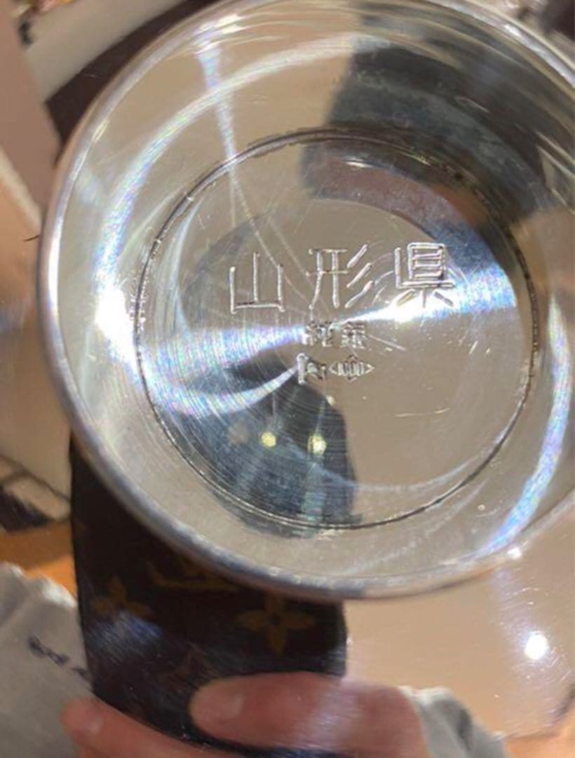 銀杯　SILVER　総重量163グラム 純銀 刻印 日ノ丸◇1000