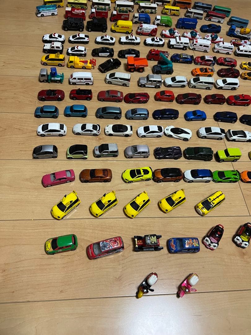 ミニカー、ミニカー収納ボックスのセット