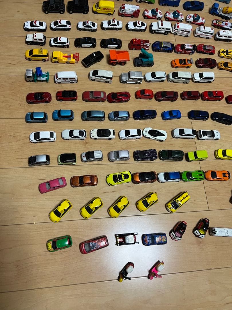 ミニカー、ミニカー収納ボックスのセット