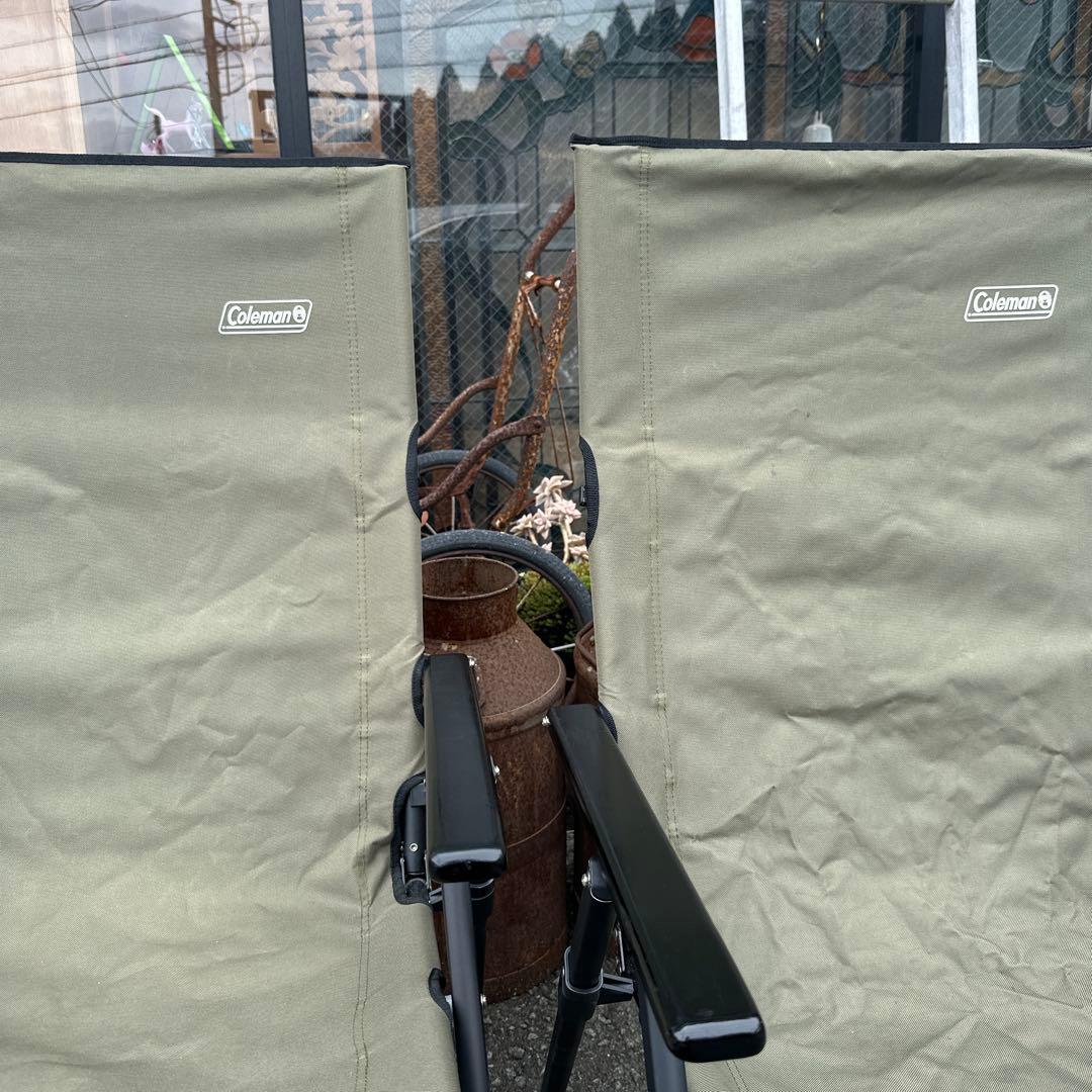 最終お値下げ‼️コールマン レイチェア オリーブ 2脚セット中古